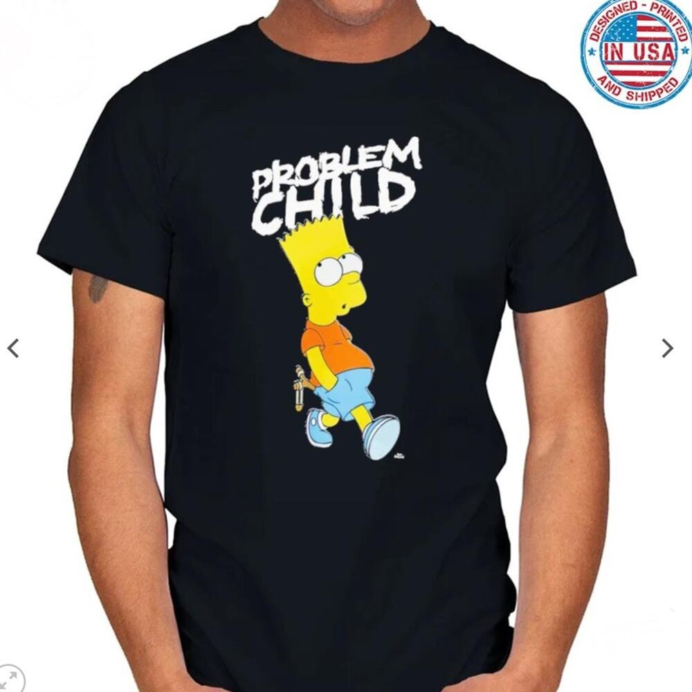 SIMPSONS PROBLEM CHILD TEE (BLACK)
